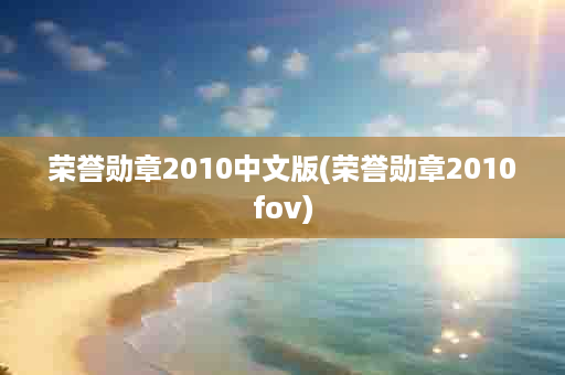 荣誉勋章2010中文版(荣誉勋章2010fov)