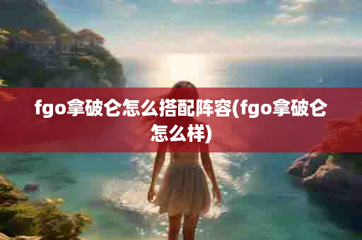 fgo拿破仑怎么搭配阵容(fgo拿破仑怎么样)