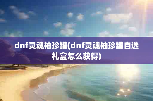 dnf灵魂袖珍罐(dnf灵魂袖珍罐自选礼盒怎么获得)