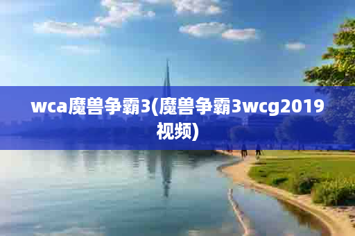 wca魔兽争霸3(魔兽争霸3wcg2019视频)