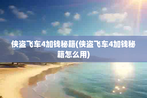 侠盗飞车4加钱秘籍(侠盗飞车4加钱秘籍怎么用)