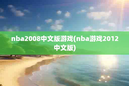 nba2008中文版游戏(nba游戏2012中文版)