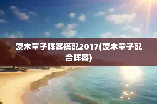 茨木童子阵容搭配2017(茨木童子配合阵容)